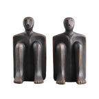 Contemporary minimalist bookend set designed for elegant bookshelf and tabletop styling