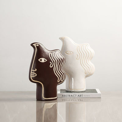 The Mystic Human Face Decor - Brown